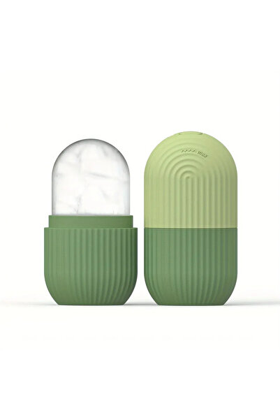 Choice مدلك الوجه بالثلج الأخضر AM-1PCS-green - مدلك سيليكون بارد للتخلص من ا...