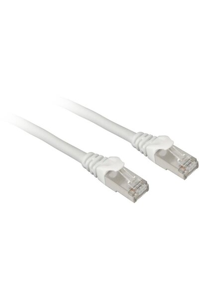 SHARKOON patch network cable SFTP, RJ-45, with Cat.7a raw cable (white, 3 met...