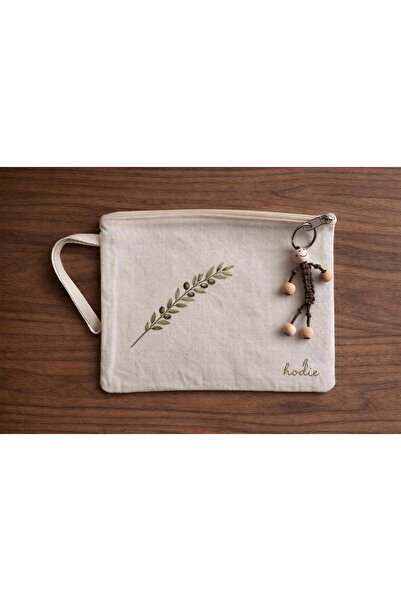 hodie collection Olive Makeup Bag Organizer 15×20 cm – Zippered Raw Fabric