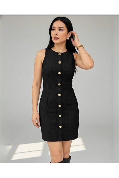 ODA metal düğme detaylı elbie