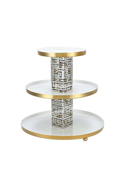 Generic لا ميسا كوف - حامل تقديم ثلاثي الطبقات من الفولاذ المقاوم للصدأ