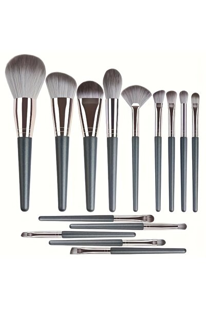 Choice 14PC-Green Luxury 14-Piece Makeup Brush Set Professional Full Face & E...