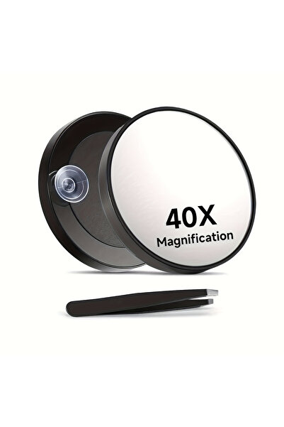 Choice 40X with Tweezers 40X Magnifying Mirror, Small Magnifying Mirror with ...