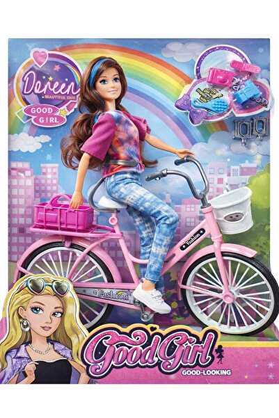 Fidan oyuncak Good Girl Bisikletli Moda Bebek Seti 30 cm