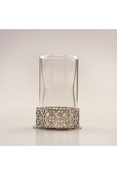 Generic Dallaty Glass & Stainless Steel 12Pcs Tea Cups Set Kairouan Collection