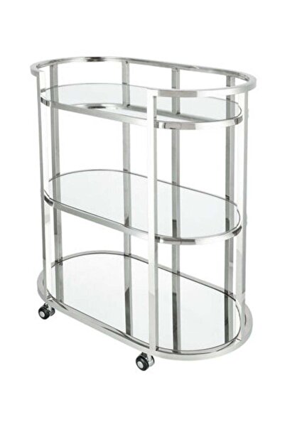 Generic Homez Trolley Stainless Steel Silver 3 Tier 75.5*43*90 cm