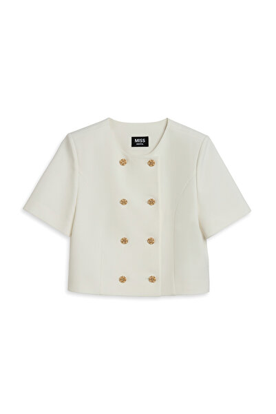 MISS IPEKYOL Düğme aksesuarlı kruvaze ceket