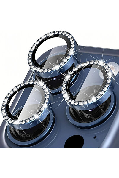 Coverzone Shiny Stone Blue Special Design Camera Lens Protector Compatible wi...