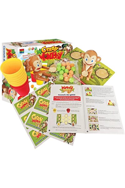 Leno لعبة رمي القرود: لعبة عائلية من القرود ذات الزنبرك وجوز الهند