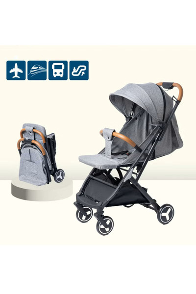 Genaric عربة أطفال خفيفة الوزن مزودة بشبكة ناموسية، ومظلة قابلة للتعديل، ومقب...