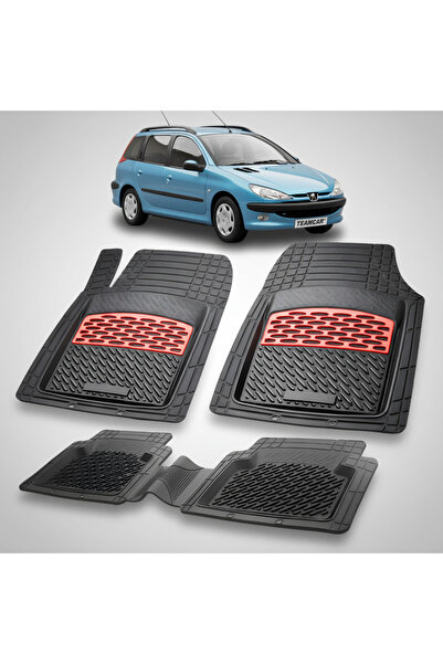 TEAMCAR Πατάκια αυτοκινήτου τύπου δίσκου συμβατά με Peugeot 206 SW (2002-2007...