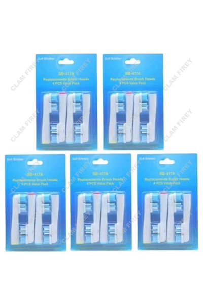 Choice1 ٢٠ قطعة من رؤوس فرشاة التنظيف المزدوجة البديلة، متوافقة مع فرش الأسنا...