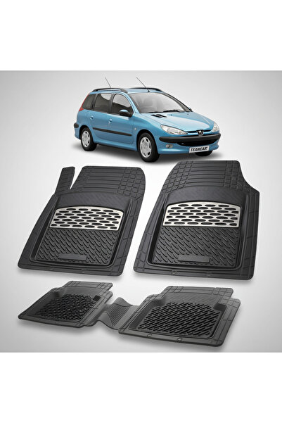 TEAMCAR Πατάκια αυτοκινήτου τύπου δίσκου συμβατά με Peugeot 206 SW (2002-2007...