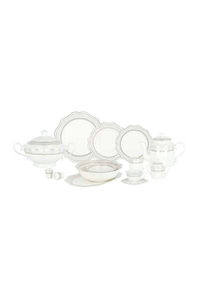 Generic La Mesa grey bone porcelain dinner set 47 pcs