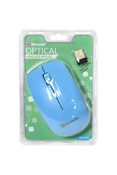 MSONIC MX707B 3D, 1000DPI, 2.4GHz, Alb/Albastru