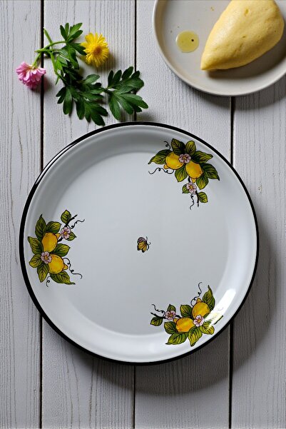 İnci Emaye رقم 40 أدوات مائدة من المينا، صينية تقديم الطعام، طاولة أرضية من ا...