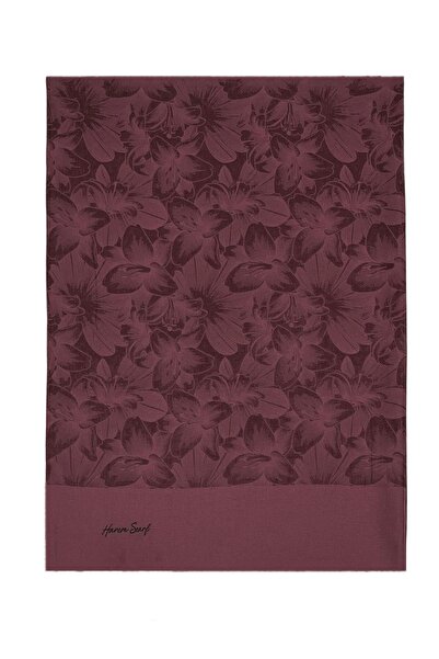 HAREM SCARF Viscose Shawl - Gold Deep - Cherry