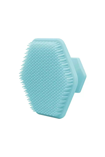 Choice فرشاة تنظيف الجسم بلو-أيه المصنوعة من السيليكون المقشر، بمقبض مانع للا...