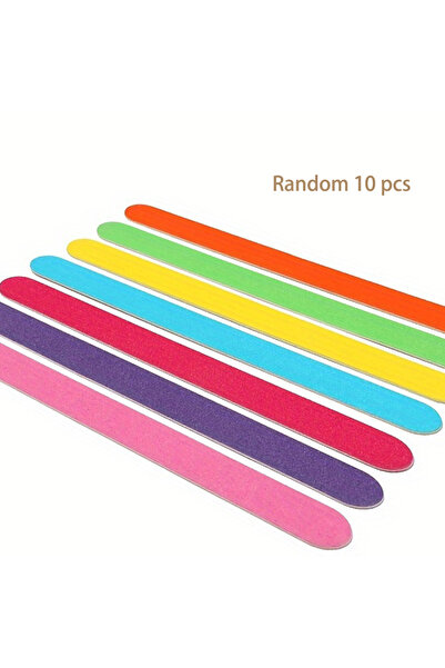 Choice ١٠ قطع عشوائية أو ١٠/٢٠ قطعة من مبرد أظافر فائق الرقة بلون حلوى الليمو...