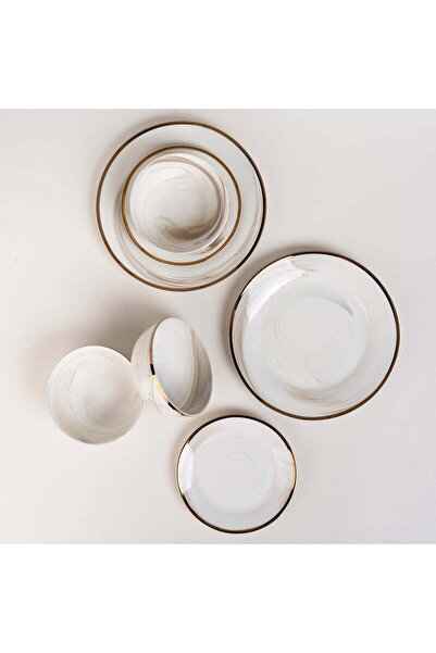 Generic La Mesa Brown Porcelain 18 pc Dinner Set