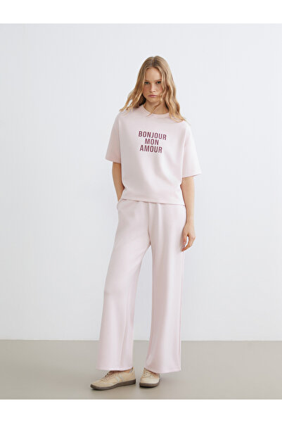 LC Waikiki بنطال رياضي نسائي ناعم الملمس بحزام خصر مطاطي