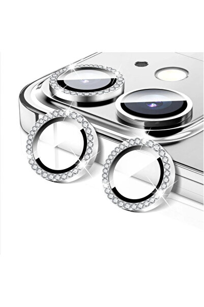 Coverzone Shiny Rhinestone Silver Special Design Camera Lens Protector Compat...
