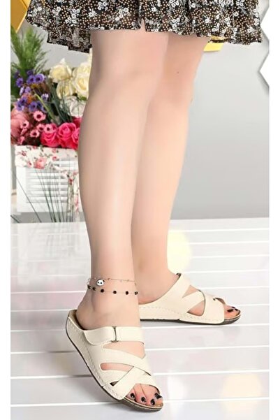 KCMN Aryan 08-054 women's orthopedic slippers beige