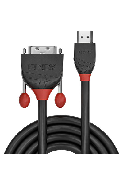 LİNDY 5m HDMI to DVI-D Cable, Black Line
