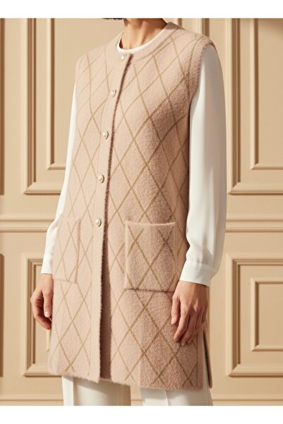 tiriTEK TRİKO Crew Neck Tunic Knitwear Soft Vest / Sand