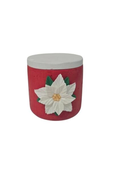 OEM Lumânare de Crăciun în ghiveci de ciment roșu