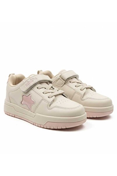 McDark Pantofi sport pentru fete, bej, cu talpă ortopedică, cu velcro și șire...