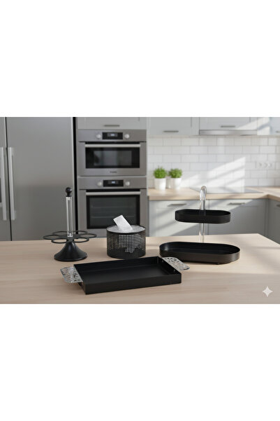 Generic An elegant hospitality set including a dessert stand, serving tray, c...