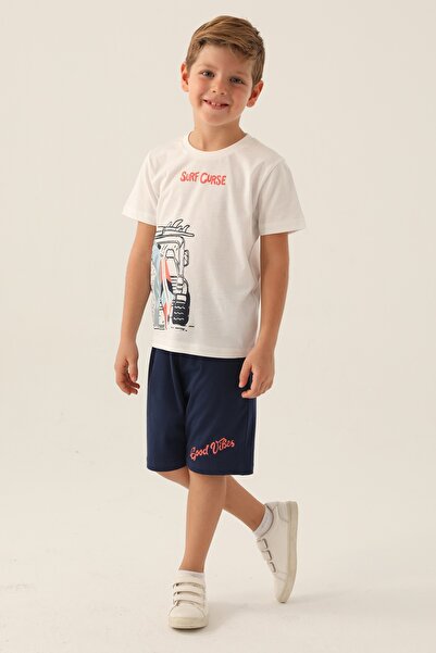 ROLY POLY 3347 Βαμβακερό κοντομάνικο ανδρικό σετ σερβιτόρου Βερμούδας