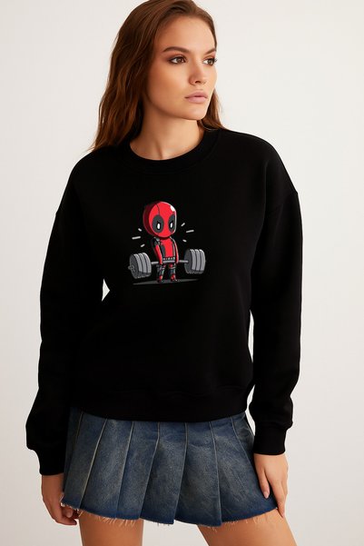 BLITZIST Gym Fitness Humorous Weightlifting Hero Design Printed Sweatshirt