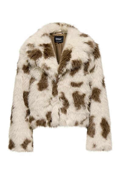 ONLY Jamie Kadın Suni Kürk Ceket – Yumuşak Peluş Mont – Kışlık Dış Giyim