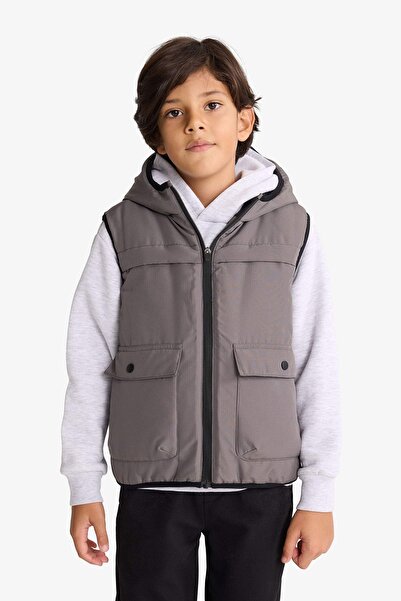 DeFacto Boy's Vest F7340A8/Gr314 Grey