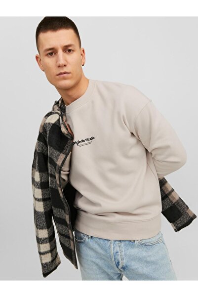 Jack & Jones Άνδρας Φούτερ με Στρογγυλή Λαιμόκοψη και Εκτύπωση στο Στήθος - V...