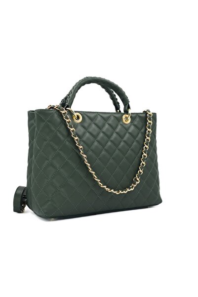 Posete Fagaras Georgie Leather Purse - Green, Casual Bag Made of Genuine Leat...