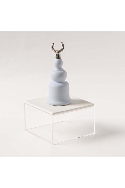 Generic La Mesa Mauve Acrylic Decorative Box with Silver Crescent