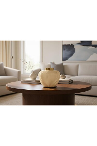 Bosso Model 3012 Dekoratif Cam Vazo 33X28 cm Modern Tasarım