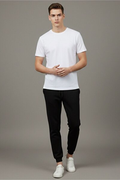 NAP Erkek Slim Fit Siyah Eşofman Altı