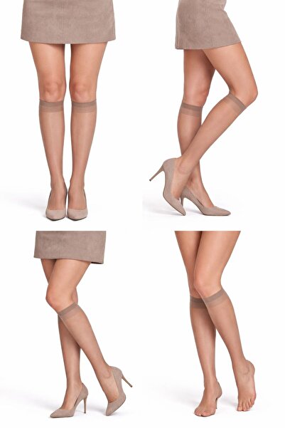 DAYMOD ÇORAP 3 Pairs of Lady Fity 15 Den Semi-Glossy-Thin Knee-Length Pantyho...