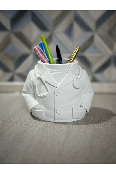 Lorien3D Doctor Themed Desktop Pen Holder White Apron Design Desktop Decor Pe...