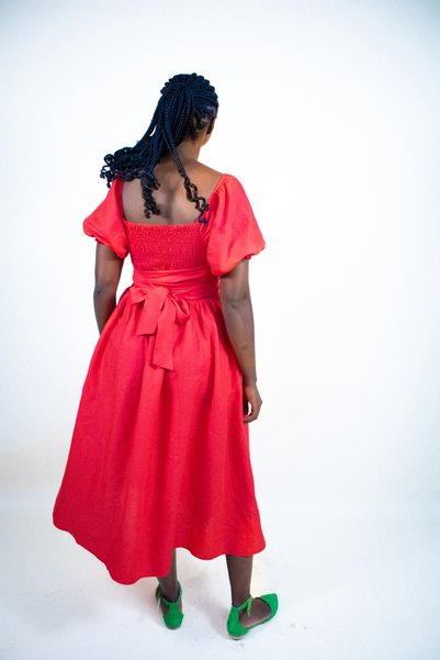 Concept Nature Mystique Linen Dress RED
