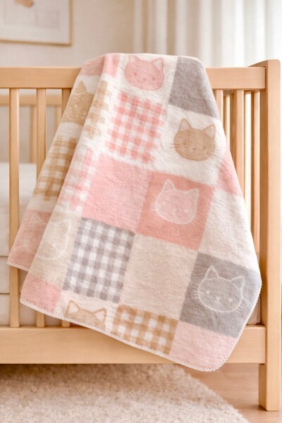 Cloudy Çoban Dikişli Polar Kalın Kışlık Pamuklu Battaniye 120x95 cm