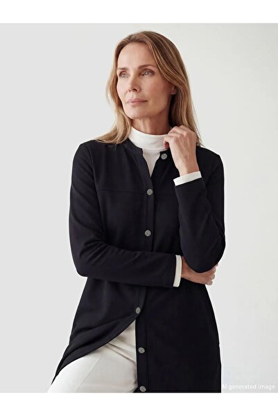 LC Waikiki Black Crew Neck Modal Blend Women's Robe (S6)