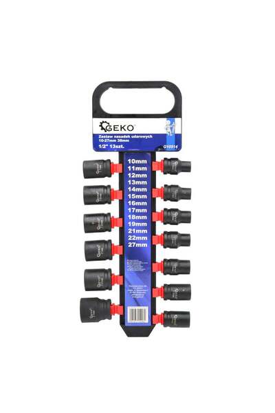 GEKO SET CHEI TUBULARE IMPACT 1/2'' 10-27MM 13 PIESE