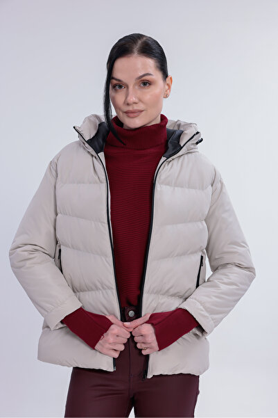 Gizrain Γυναικείο παλτό με πέτρινη κουκούλα - Αντιανεμικό και αδιάβροχο παλτό