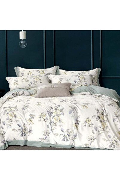 Generic Cottage border floral 3pc comforter super king blue 250*260cm