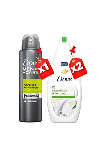 Dove 250ML MEN SPORT ACTIVE FRESH X1 + 750ML ΑΝΑΝΕΩΤΙΚΟ ΤΖΕΛ X2